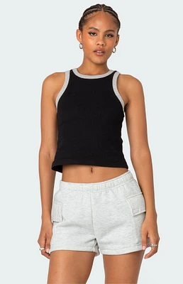 Edikted Wes Contrast Ribbed Tank Top