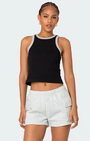 Edikted Wes Contrast Ribbed Tank Top