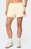 Edikted Orchid Babe Sweat Shorts