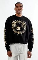 PacSun Barbed Wings Cropped Crew Neck Sweatshirt