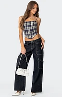 Edikted Leon Plaid Corset