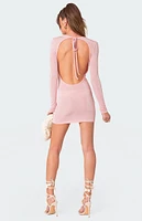 Edikted Alaric Open Back Mini Dress