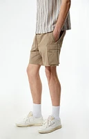 PacSun Brown Stretch Cargo Shorts