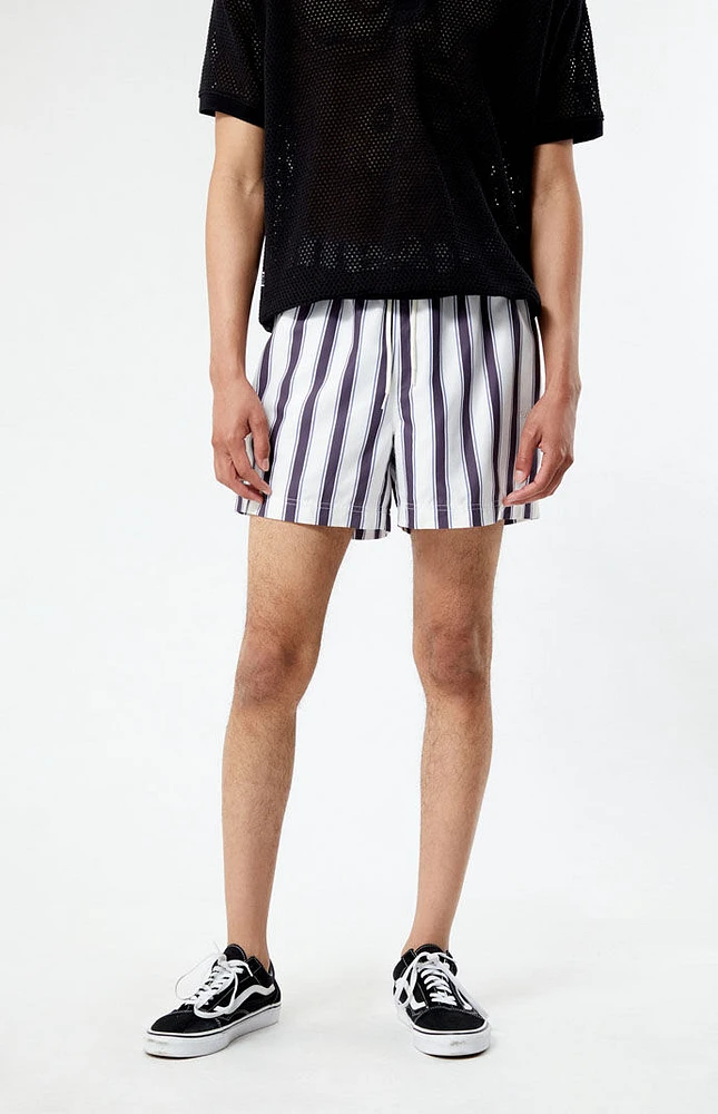 PacSun Charcoal Stripe 4.5 Swim Trunks