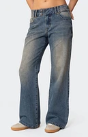 Edikted Jesi Low Rise Washed Jeans