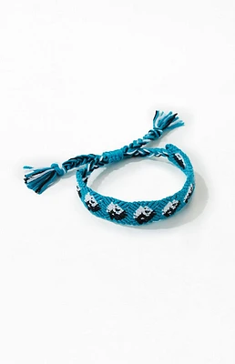 Blue Yin Yang Woven Bracelet