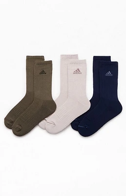 adidas 3 Pack Classic Cushioned Crew Socks