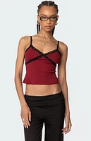 Edikted Llena Lace Trim Tank Top