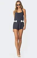 Edikted Lena Polka Dot Halter Neck Romper