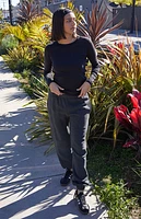 John Galt Black Tori Thermal Long Sleeve Top