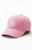 47 Brand Kids Pink NY Yankees Velcro Back Hat