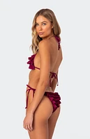 Edikted Joelle Ruffled Triangle Bikini Top