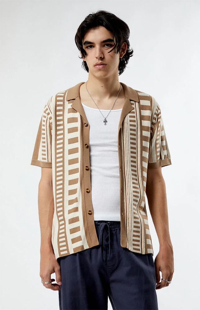 PacSun Pattern Knit Woven Shirt