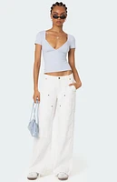Edikted Katia V Neck Top