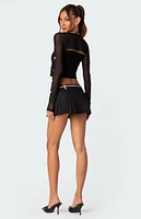 Bow Babe Sheer Mesh Shrug