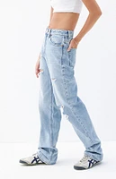 PacSun Light Indigo Ripped '90s Boyfriend Jeans