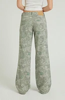 PacSun Tree Camo Low Rise Baggy Pants