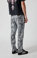 PacSun Gray Camo Straight Leg Sweatpants