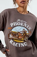 Golden Hour Phoenix Arizona Motorcycle Racing Crew Neck Sweatshirt