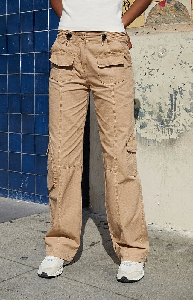 John Galt Light Brown Kim Cargo Pants