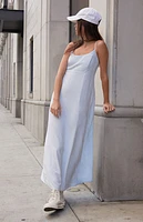 John Galt Blue Floral Colleen Slip Dress