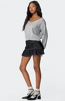 Edikted Eli Oversized V Neck Knit Top