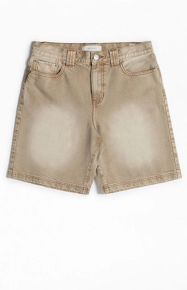 Pacsun Khaki Baggy Denim Shorts