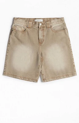 Pacsun Khaki Baggy Denim Shorts