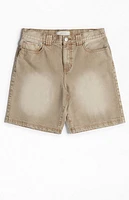Pacsun Khaki Baggy Denim Shorts