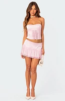 Edikted Lex Satin & Lace Corset