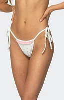 Edikted Ira Floral String Bikini Bottom