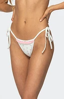 Edikted Ira Floral String Bikini Bottom