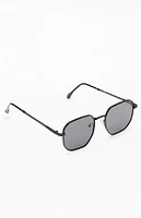 PacSun Black Metal Rectangle Frame Sunglasses
