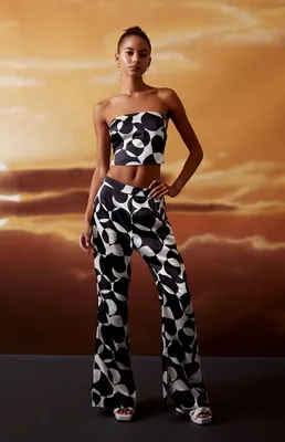 x PacSun Printed 2000s Lover Slit Flare Pants