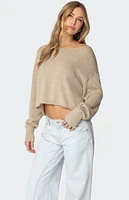 Edikted Aviv Wide Neck Oversized Sweater