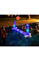 PoolCandy Inflatable Illuminated LED Volleyball Game Set