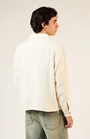 Pacsun Cream Tweed Overshirt