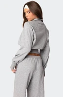Edikted Bailey French Terry Quarter Zip Top