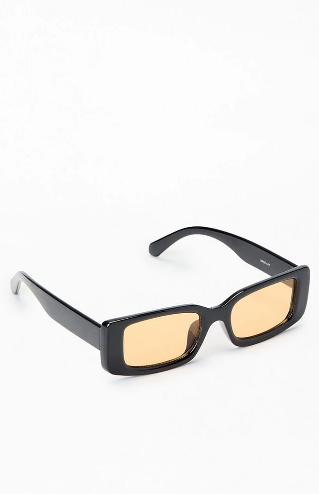 PacSun Black Beck Rectangular Sunglasses