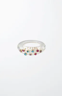 Crowd Pleaser Clear Resin Ring
