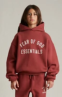 Fear of God Essentials Kids Crimson Fleece Hoodie