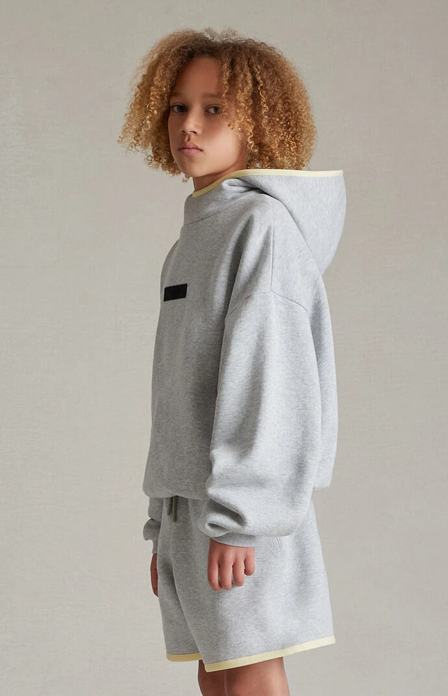 Kids Fear of God Essentials Light Heather Grey Hoodie