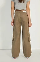 PacSun Kids Olive Baggy Cargo Jeans