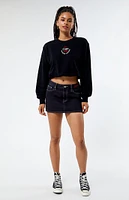 Coca-Cola By PacSun Mid Rise Cola Dream Denim Mini Skirt