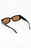 PacSun Black & Brown Plastic Square Sunglasses