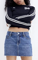 PacSun Dark Indigo Low Rise Denim Mini Skirt