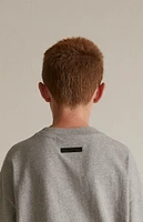 Fear of God Essentials Kids Dark Heather Oatmeal Crew Neck T-Shirt