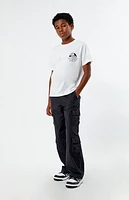 Pacsun Kids Stretch Black Porter Baggy Cargo Pants