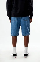 Civil Thorns Black Baggy Denim Shorts