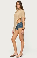 Edikted Azalia Asymmetric Knit Top